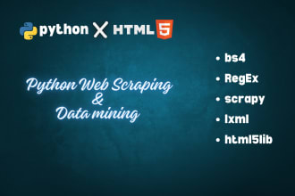 python web scrapping and data mining