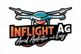 do elegant, agriculture spraying drone company logo design