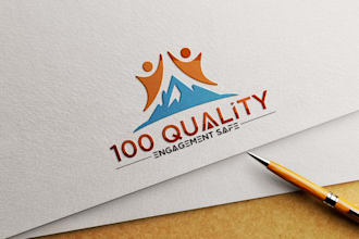 make awesome professional mountain climber scaling logo