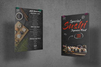 create food flyer, business flyer or food menu design