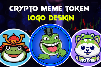 do crypto, meme token, cryptocurrency animal logo for your coin