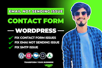 fix email issue, contact form issue, wordpress form, smtp issue, wordpress fix