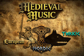 create medieval fantasy music for video games, films or dnd