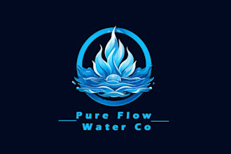 create a modern water logo or redesign one in a day