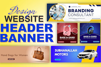 design custom banner header slider and static banner