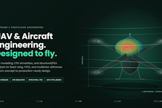 do uav design, drone, aircraft design,flight mechanics,fea, cad, cfd, propulsion