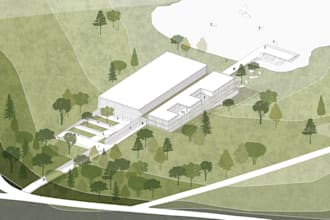 create architectural axonometric and concept diagrams