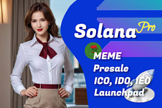 create solana token meme presale listing launchpad