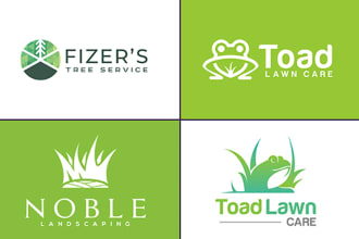 do landscape lawn care tree nature agriculture logo