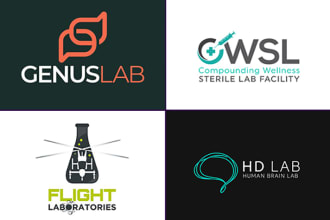 do minimalist medical laboratory logo design for you