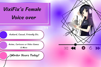provide a female anime voice over