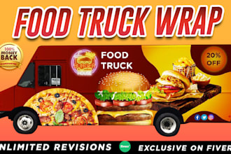 create a food truck wrap, trailer wrap,  truck or car wrap design