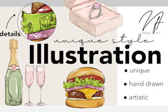 create unique style hand drawn illustration
