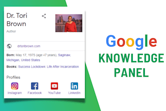 create google knowledge panel for author
