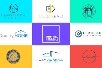 do minimal typo sleek modern maker real state logo expert