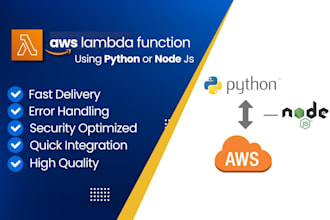 build AWS lambda function in python or node js