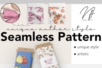 create a unique style hand drawn seamless pattern