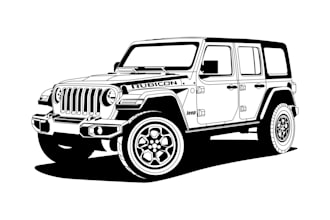 draw line art vector from your car