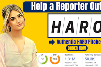 build high authority help a reporter out haro backlink with outreach haro pitche