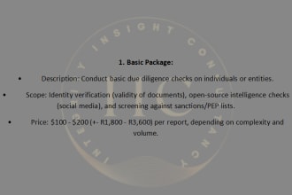 offer enhanced due diligence edd services