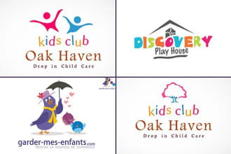 make kids shop toys daycare childcare baby shop logo