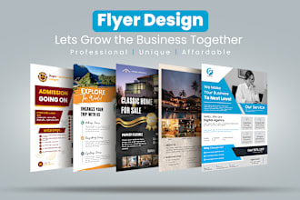 design marketing flyer, sales, poster, one pager for your business