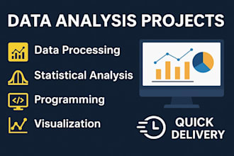 do statistical data analysis projects  in r studio, r programming, spss, excel