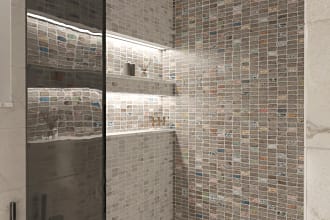 design your bathroom creating 3d renders and  2d drawings