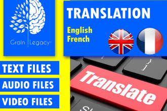 do translations of text, audio, and video files