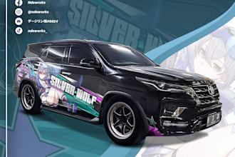 create an itasha design for your car or motorcycles