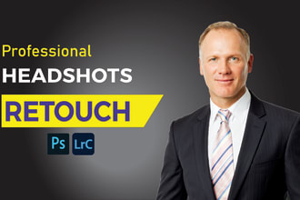 do corporate headshot retouching, portrait retouching, and photo editing