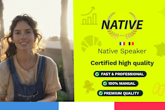 manually proofread any french text at the best price