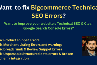 fix bigcommerce technical SEO errors and optimize for google
