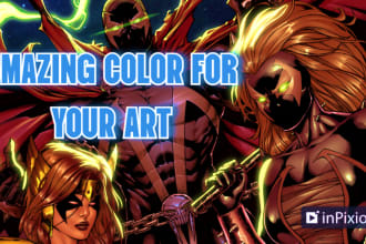 digitally color your comic book or webcomics professionally