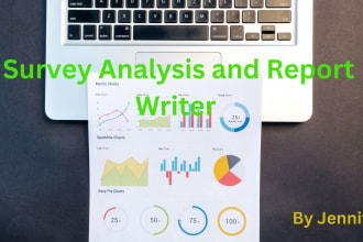 do data analysis of survey results and write a report