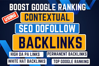 do link building high quality 1000 SEO dofollow contextual backlinks for website