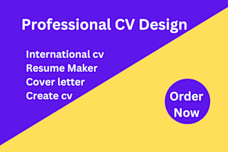 create CV design resume and cover letter maker update expert