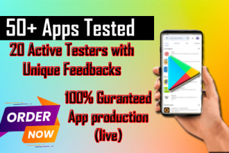 provide 20 testers for google play closed testing and manage your console