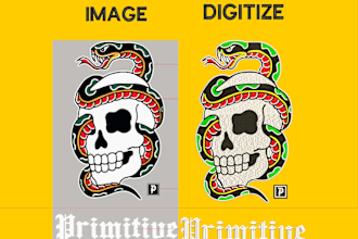 do digitize image into embroidery file dst, pes,emb, jef in few hour