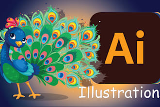 create 2d vector flat illustration