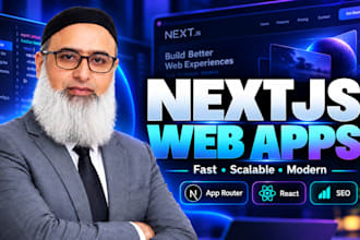 build a fast scalable nextjs website or web application