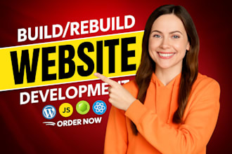build website development, business website design or custom website development