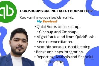 do bookkeeping ledger maintainance reporting reconciliation in quickbooks online