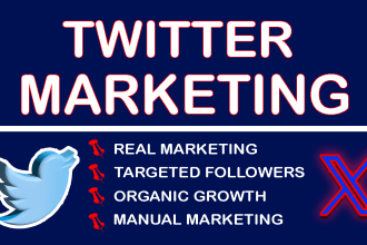 do organic x twitter marketing to growing followers as a manager