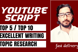 be your youtube script writer