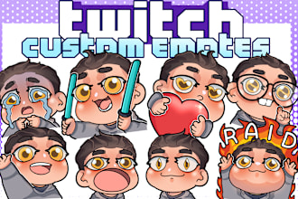 draw custom twitch emotes and sub badges