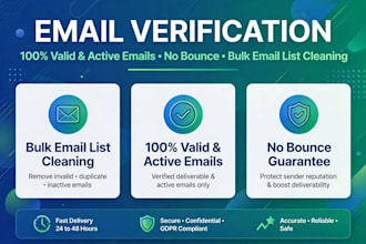 provide clean and verified email list for your target