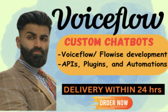 build an ai chatbot using voiceflow and develop website