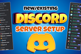 do new and existing discord server setup within 12 hours