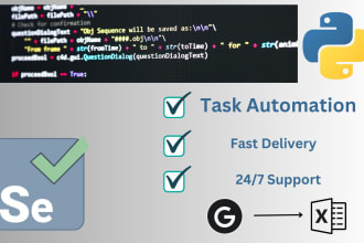 create  python bots, scripts, automate jobs